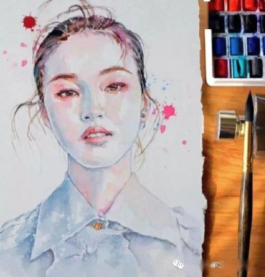 水彩画明星网红作品,网红作品中的艺术魅力