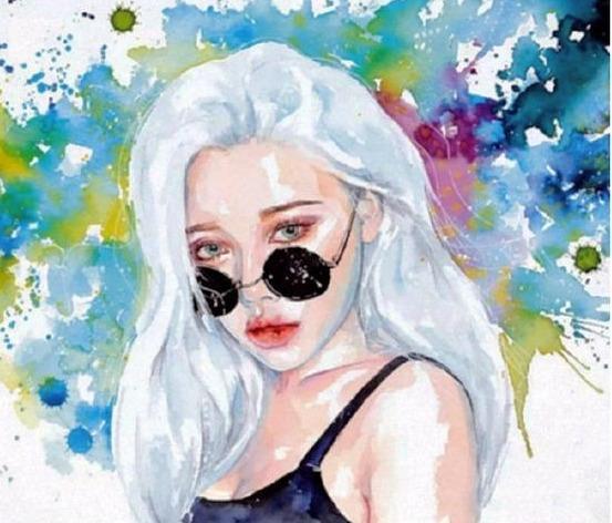 水彩画明星网红作品,网红作品中的艺术魅力